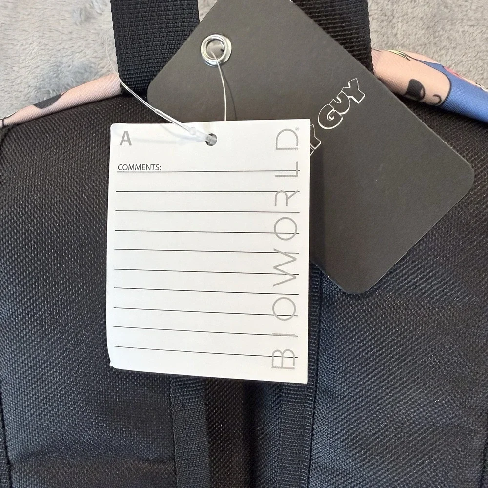 ⁠RARE Family Guy Backpack Bioworld Prototype Sample Tag All Over Print AOP NWT⁠